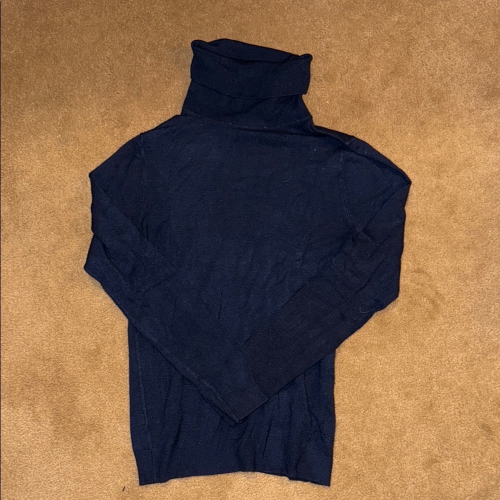 Anthropologie Blue Turtleneck Sweater